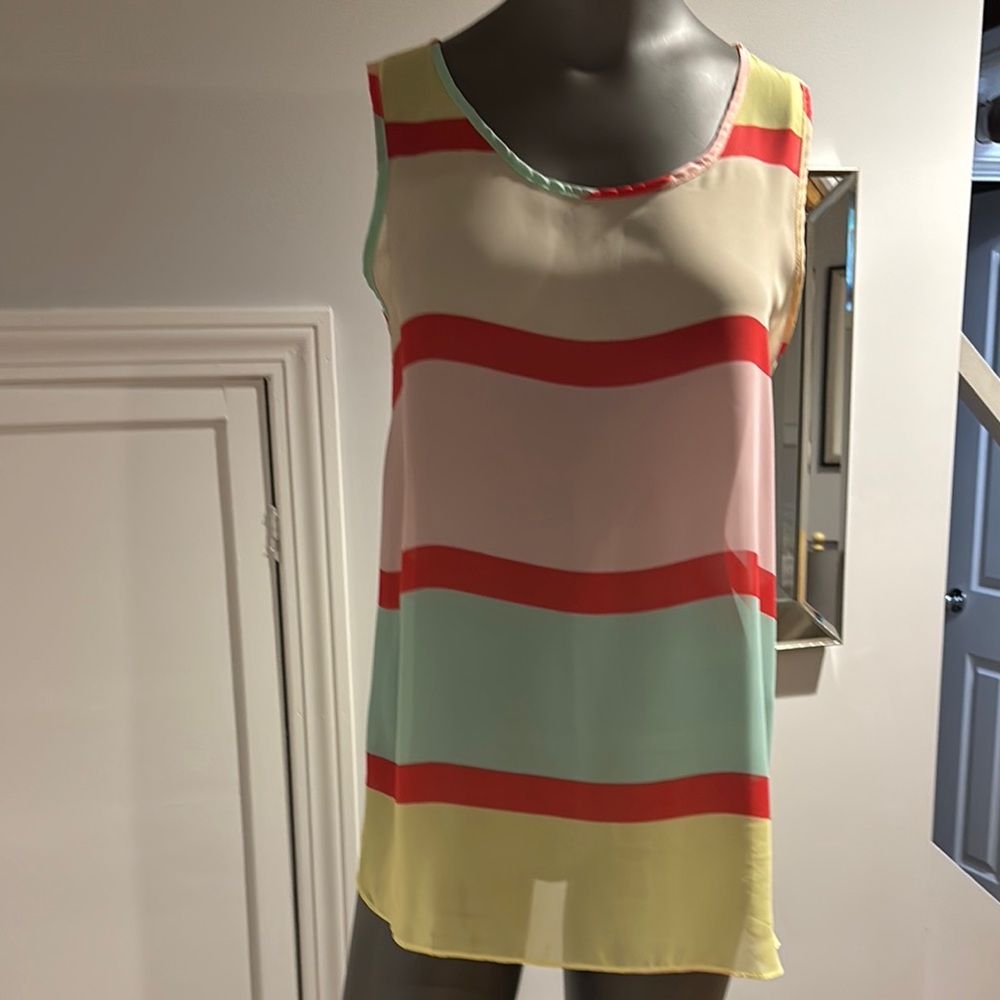 Annalee + Hope Multicolor Striped Tank Top
